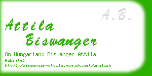 attila biswanger business card